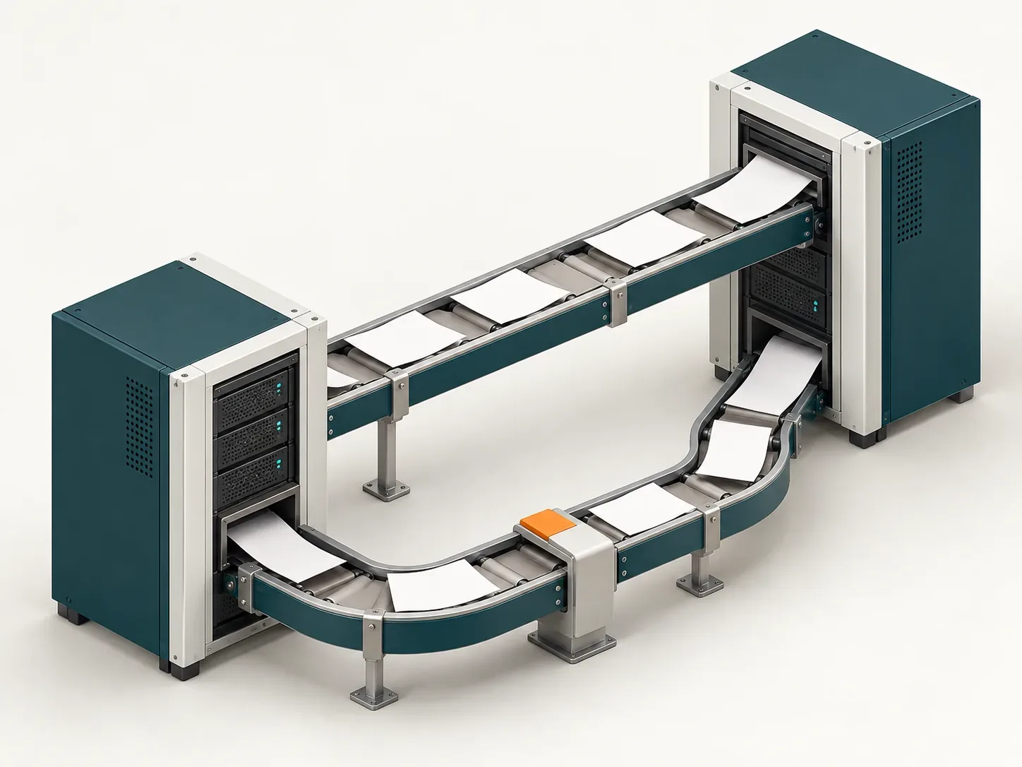 Illustration des interfaces entre un ERP et des circuits de documents.